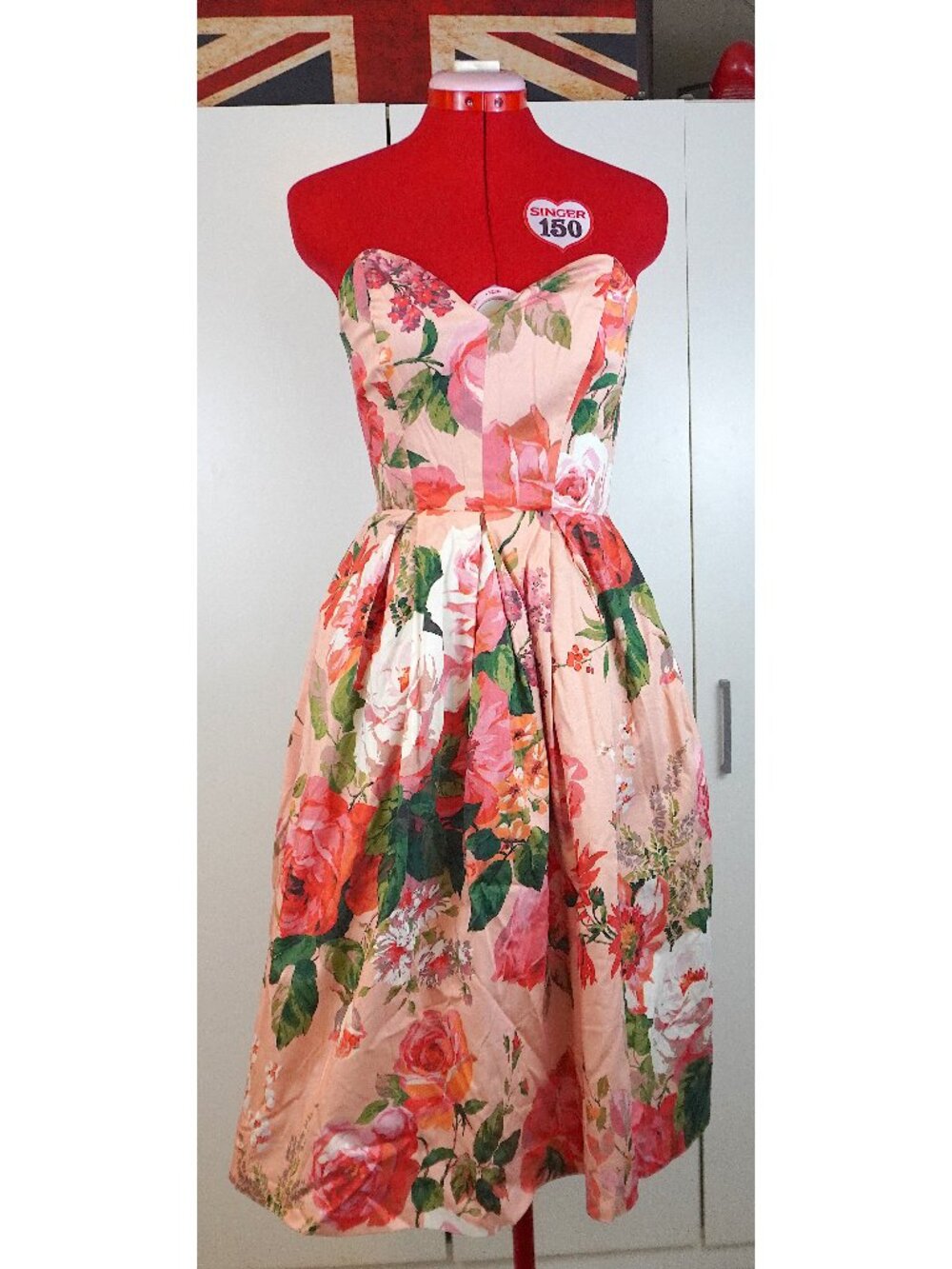 ASOS SALON "Pinky Rose Bandeau Midi Prom Dress"